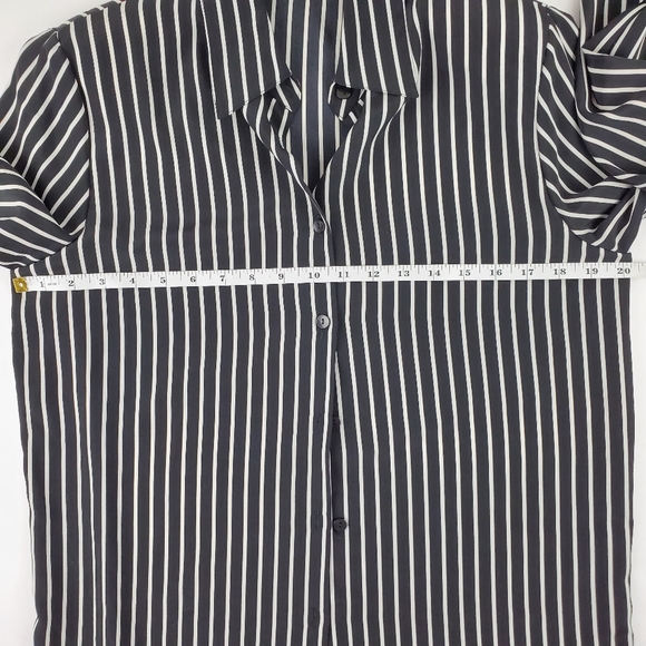 Vintage 80s long sleeve oversized striped blouse - Picture 8 of 10